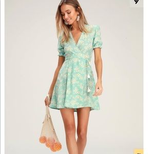 lulus blue flower dress